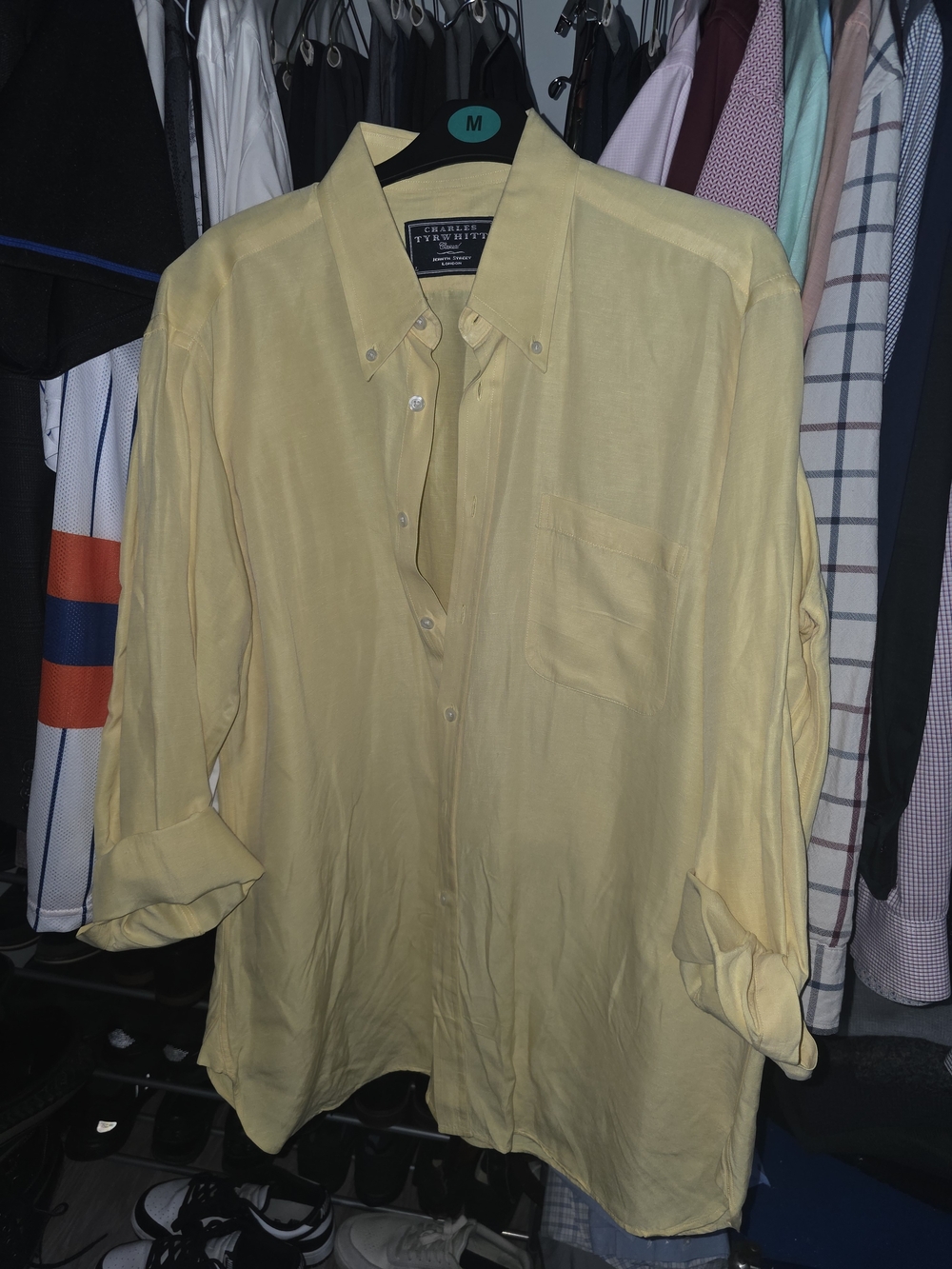 Charles Tyrwhitt Pale Yellow Casual Button-Up Shirt